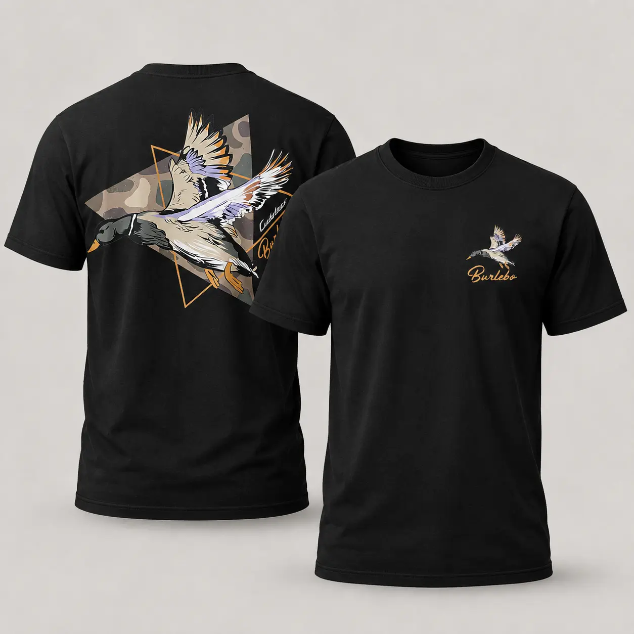Burlebo Waterfowl Graphic Tee, Hunting T-Shirt, Full Color T-Shirt, For Man, For Human, Perfect For Outdoor Enthusiasts, Graphic Shirt 100% cotton, Fishing Shirt, Hunting Shirt, Outdoor Gift for Men and Women, Made In USA.