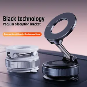 K007 Magnetic Cell Phone Holder Adsorbent Car Phone Holder, Vacuum Cell Phone Holder with Single Step Lock, Compact and Stable Car Accessory Design