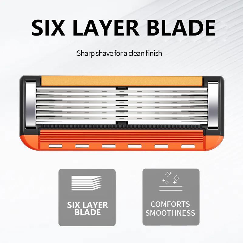 Men's Razor Blade Replacement 24/48pcs Sharp Handheld Razor Blade 1 Count Handle for Daily Use Head Shaver Kit with Six Layer Blade Comfort Smoothness sharp handheld razor blade Men's Razor Blade Replacement 24/48pcs Sharp Handheld Razor Blade 1 Count Handle for Daily Use Head Shaver Kit with Six Layer Blade Comfort Smoothness sharp handheld razor blade