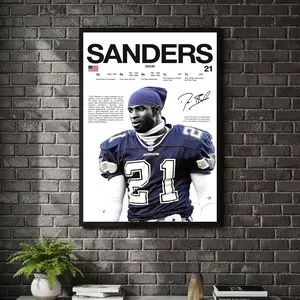 [ SPORT UNFRAMED - SALE UP TO 45% ] Deion Sanders Hardline Series Vintage Football Sports Poster Icon Wall Art