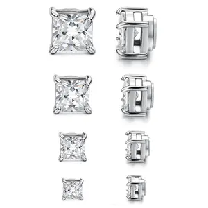 2026 Stainless Steel Magnetic Stud Earrings for Men - 2 Clip On Earrings , Non-Piercing Design, Unisex, 5 to 8MM Size