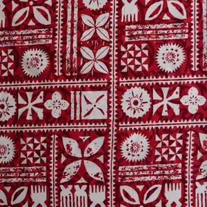Traditional Polynesian Tapa Design Cotton Fabric | Islands Fabric