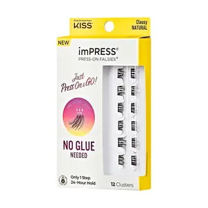 Impress Falsies Self Adhesive Eyelashes, 12 Lash Clusters - Classy