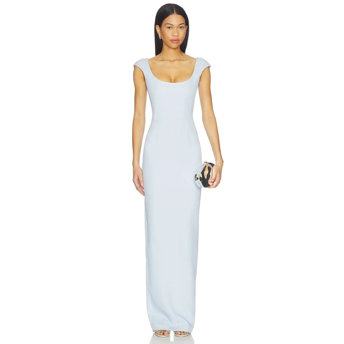 SAU LEE Brooke Gown in Dusty Lavender SAU LEE Brooke Gown in Dusty Lavender