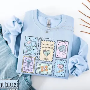 Intensive Care Unit Sweatshirt • ICU Nurse Stamp Sweater • ICU Nurse Gift • Icu Tech Work Crewneck • Intensive Care Unit Doctor Rn Gifts