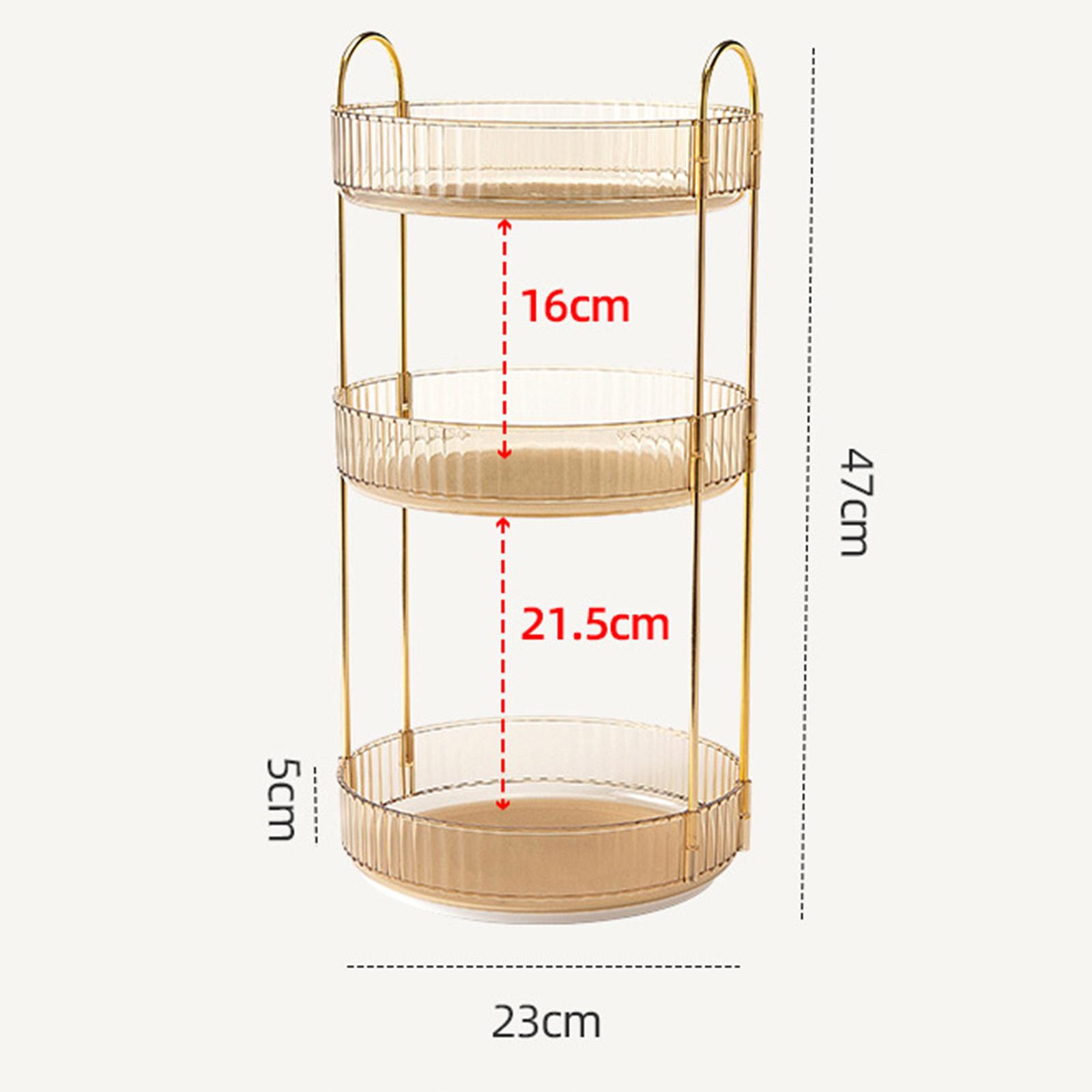 360 Rotating Makeup Organizer - 3-Size Spinning Cosmetic & Skincare Holder For Vanity Countertop 3 Colors