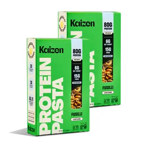 Kaizen High Protein, Low Carb Fusilli Pasta - 20g Protein, 6g Net Carbs, Gluten Free, Keto Friendly (8oz)