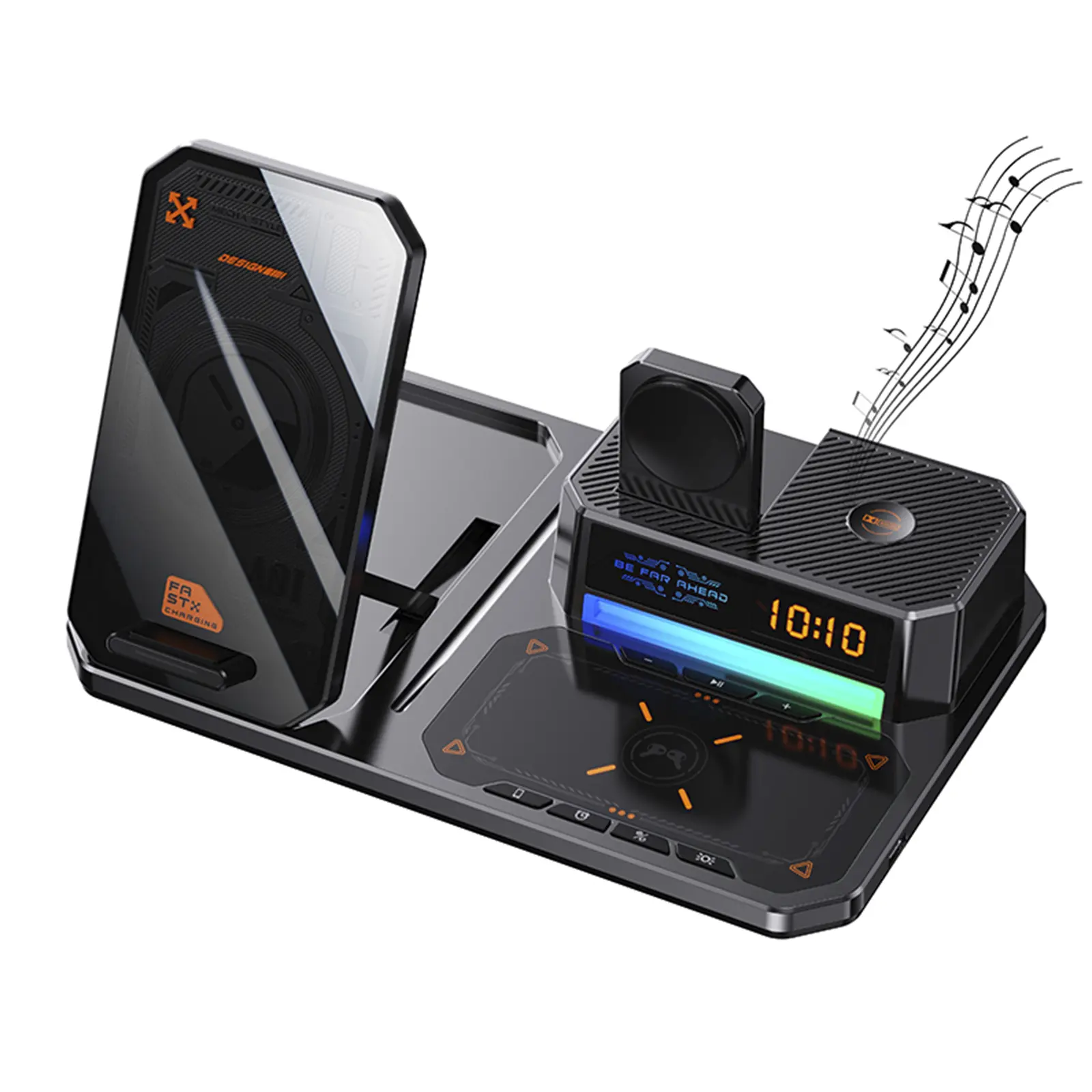 6 in 1 Electronic Multi Charging Station with Bluetooth Speaker&Night Light - Magnetic Wireless Charger for Smartphone Cellphone iWatch AirPods for Charging&Music Playback, Mobile | TikTok Shop Back to School