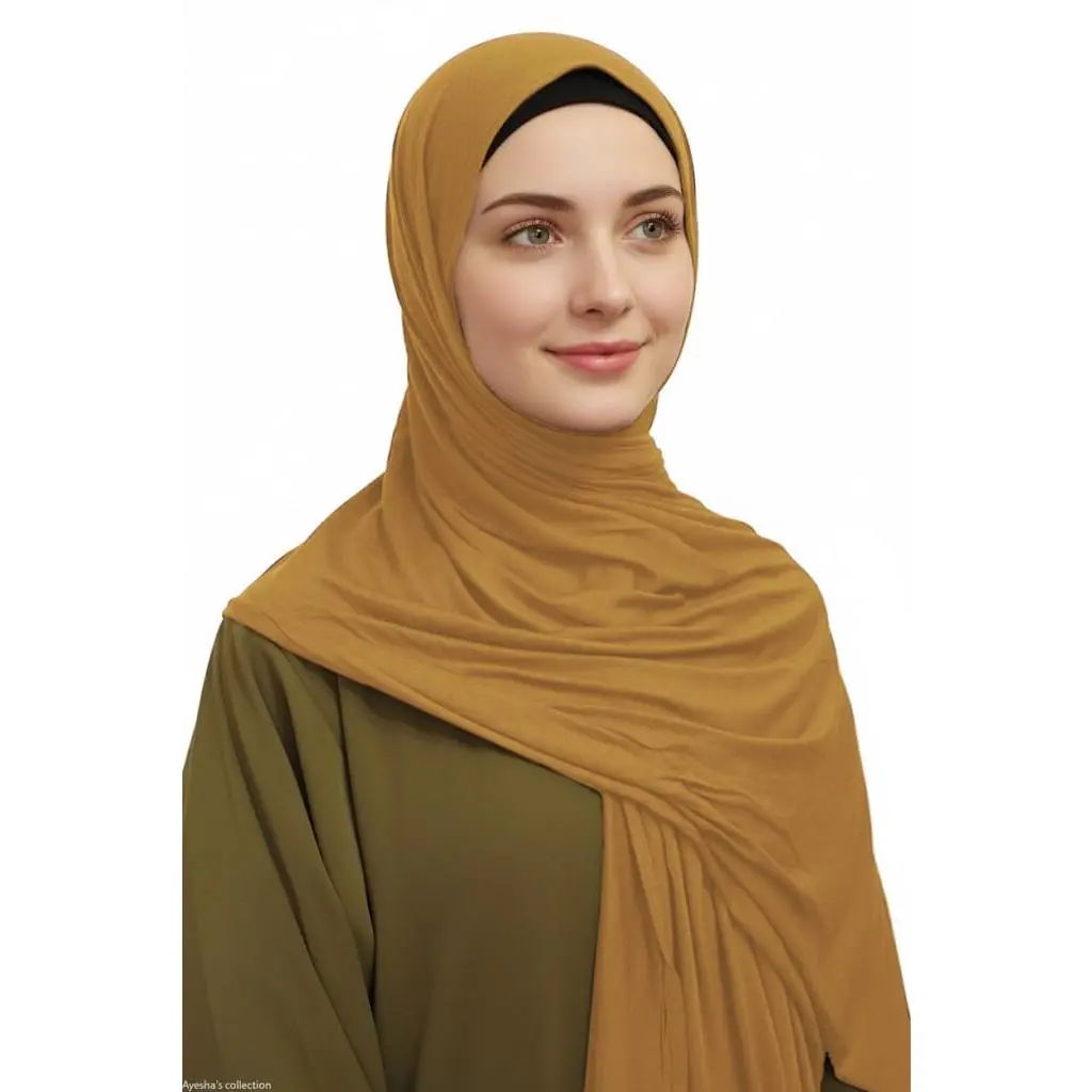 Premium Quality Cotton Jersey Hijab / Shawl | Light Brown