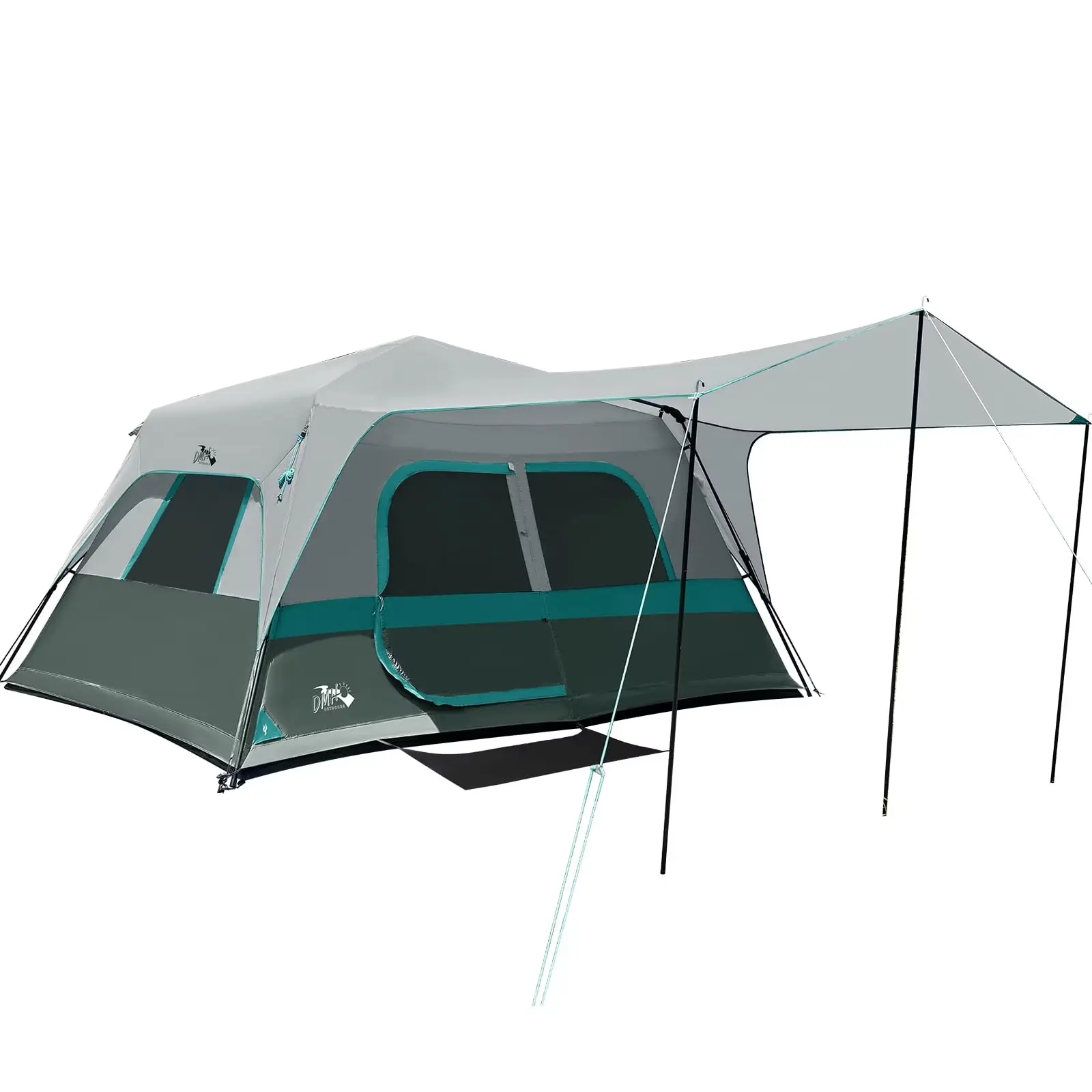 8 Person Instant Cabin Tent Waterproof Family Tents for Outdoor Camping Upgraded Ventilation Setup in 60 Second Setup Green