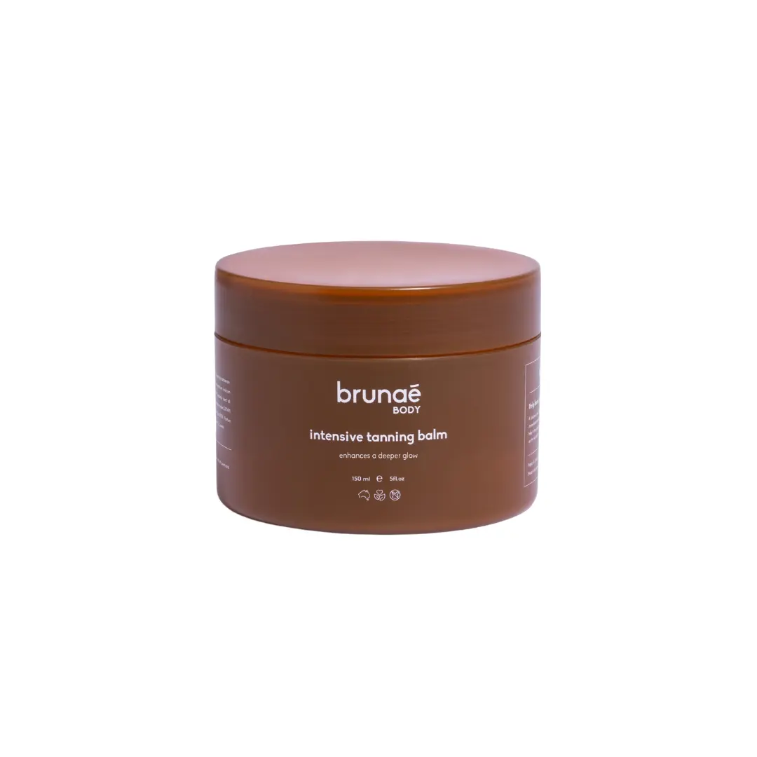 Brunae Body Intensive Tanning Balm | Tanning Accelerator | Dark Tanning Booster | Non-Greasy | Ultra Hydrating | Made in Australia | 5 Fl Oz | Natural Tanning Products