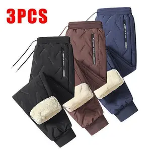 Men's 1-Pack Fleece-Lined Snow Pants - Fleece Lining, Drawstring Waistband, Ideal for Winter Sports & Casual Wear（gift）