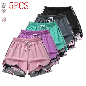 Women’s casual athletic shorts with built-in liner, drawstring, elastic waistband; suitable for outdoor sports, fitness, running, and casual wear; women’s shorts, athletic shorts, womenswear