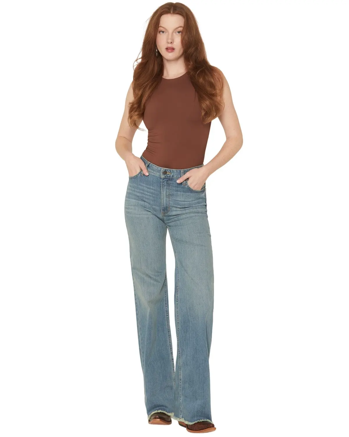 Kimes Ranch Women's Women'S Olivia Medium Wash High Rise Wide Leg Jeans - Wj-N19118
