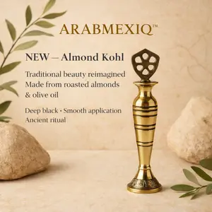 Almond & Olive Oil Kohl Eyeliner – Natural Inspired Eye Defining Powder, Smooth Traditional Application