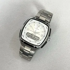 Square watch men's large dial high-end men's high-end 2026 new wormhole concept tritium gas electronic men's watch