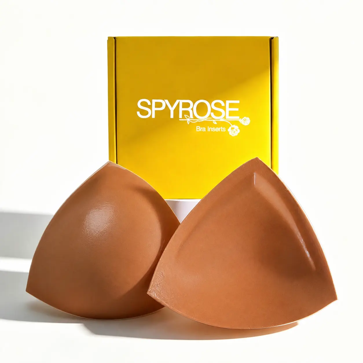 SPYROSE Women's Invisible No-Sew Nipple Lift Bra Inserts - Large Size Double-Sided Sticky Silicone, Lightly Padded, Reusable Adhesive, Strapless Ready, Fit for B-G Cups, Party/Banquet/Wedding Gown Fit, Great for Strapless Dresses & Gowns