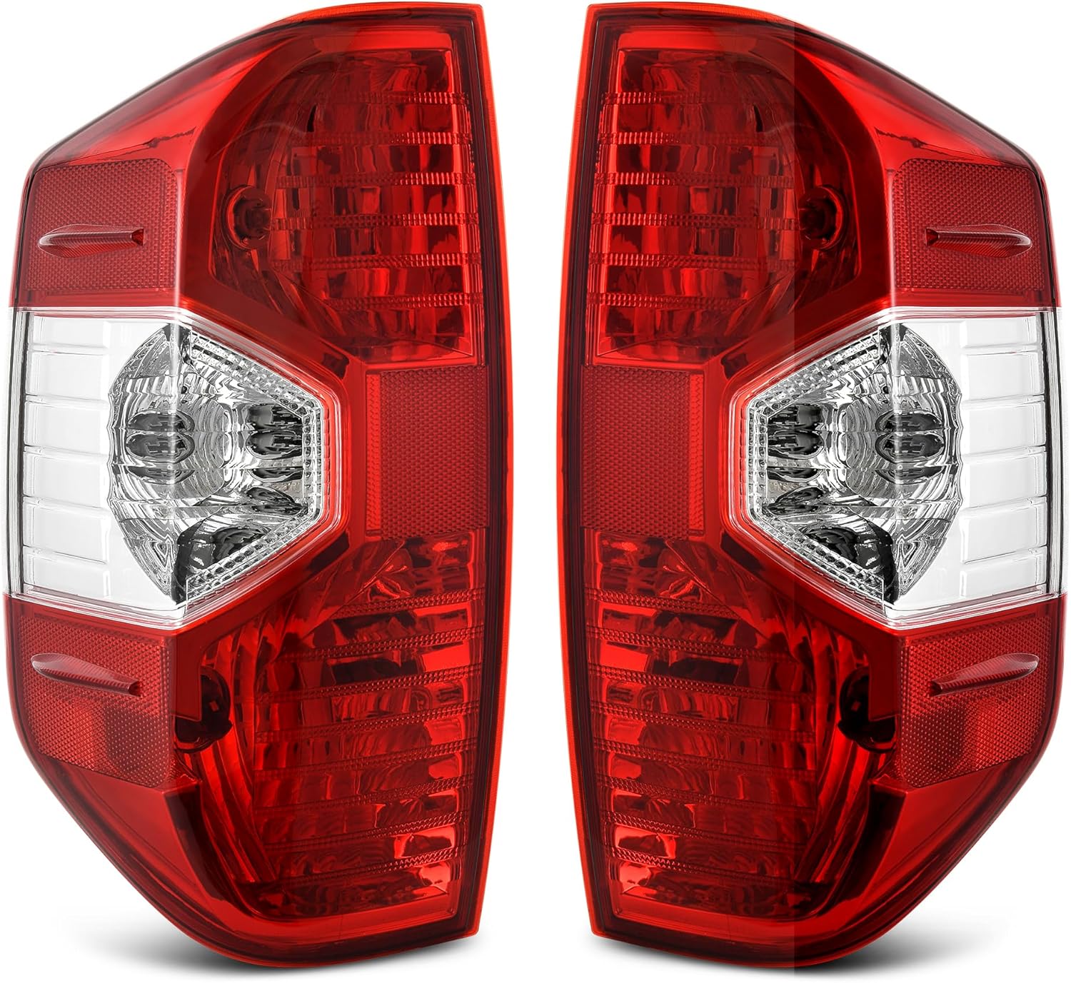 YITAMOTOR Tail Lights Assembly Compatible with 2014-2021 Tundra, Red Clear Replacement Taillights - Driver and Passenger Side