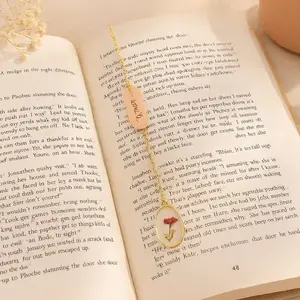 Gold Book Boomarks with Elegant Rose Design for Book Lovers and Collectors