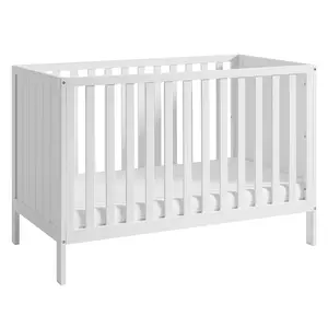 HARPPA 5-in-1 Wooden Convertible Crib, Converts to Toddler Bed, Daybed, Sofa & Full-Size Bed, 3 Adjustable Heights, Non-Toxic Finish Sustainable Nature Pinewood