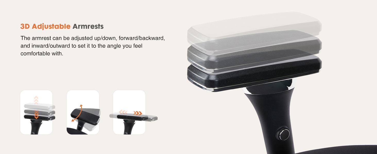 Sweet Furniture Big and Tall Office Desk Chair, 500lbs Heavy Duty Mesh Ergonomic Computer Chair with Arm and Wide Comfy Seat, Wheels for Adult