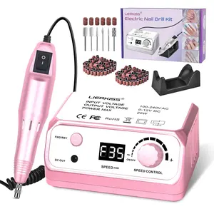 Electric Nail Drill 35000 RPM | Portable Cordless Nail File | Professional E-File for Acrylic Nails | Manicure & Pedicure Kit for Home & Salon Use