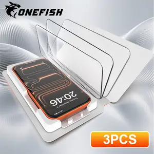 ONEFISH Screen Protector 3 3PCS for iPhone Privacy Protection Fingerprint Resistant Dust-Free Bubble-Free