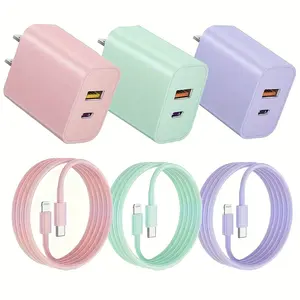 JAYUANONE for iPhone 14/13/12 20W Dual Port Power Adapter Usb C Charger  with 6ft MFi Certified Charging lightning Cable, for iPhone 14/13/12/11/XR/X/X Max Electronic Smartphone and Cellphone