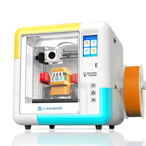 AOSEED 3D Printer for Kids & Beginners, AI-Powered Fully Assembled 3D Printer with Up to 400mm/s Speed, Auto Leveling, 15 Mini Apps, Includes 4 PLA Filaments for Home and School Use, X-Maker AI+