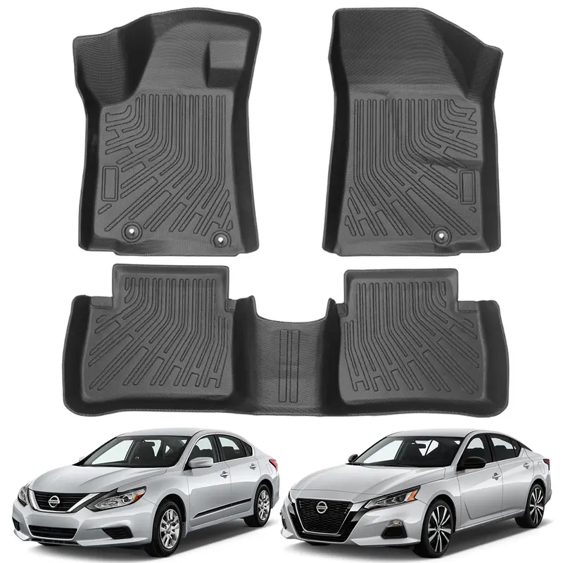 Canvcle All-Season TPE Car Mats Set for Nissan Altima 2013-2026, Odorless Heavy-Duty Waterproof Floor Mats for Car, Anti-Slip Pedal Grip Enhancing Pedal Movement, 3D Screening for Full Cover Family Vehicle Accessory, Tool Upgrade