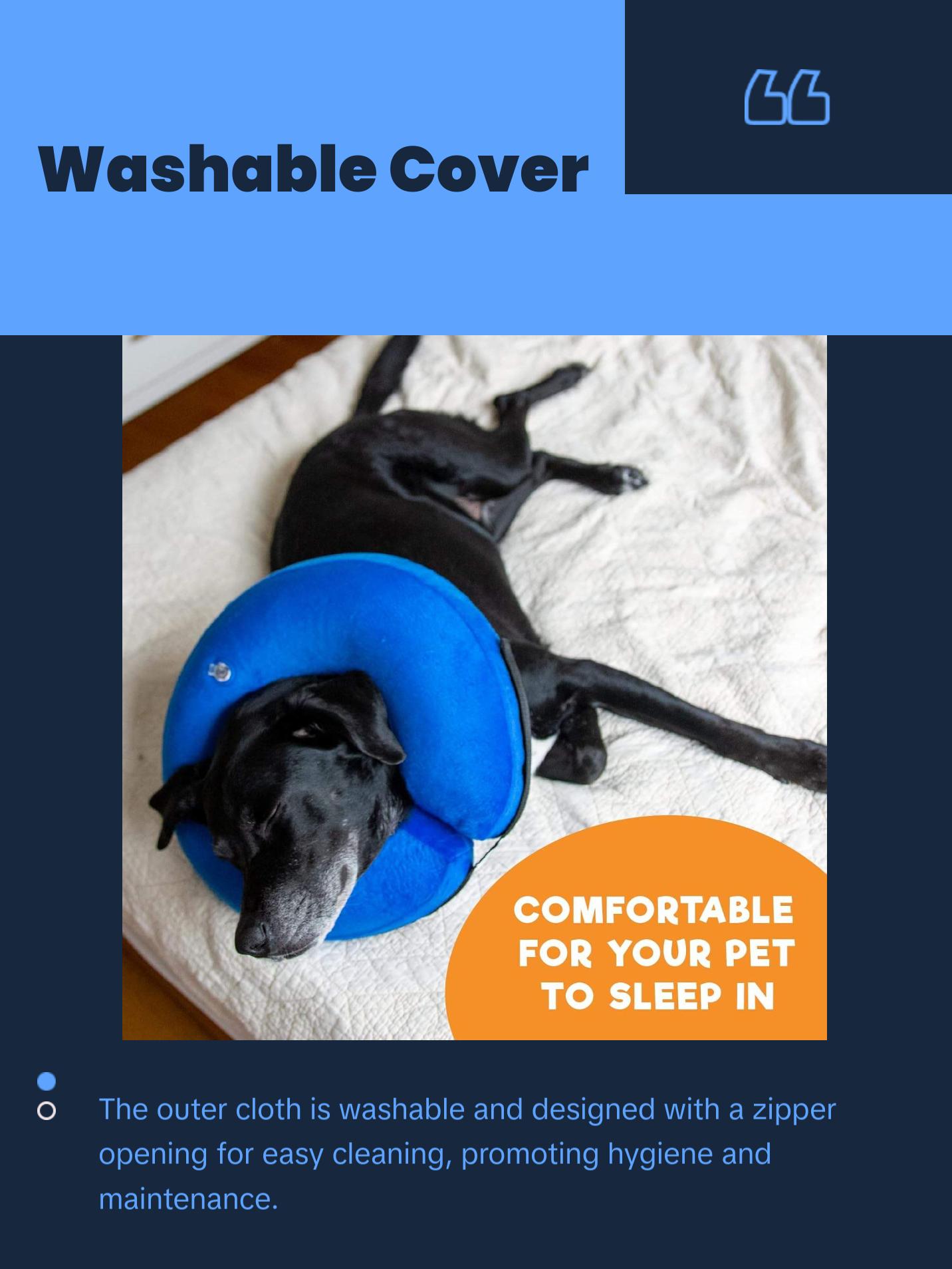 Protective Inflatable Collar for Dogs and Cats - Soft Pet Recovery Collar (Large, Blue) Protective Inflatable Collar for Dogs and Cats - Soft Pet Recovery Collar (Large, Blue)