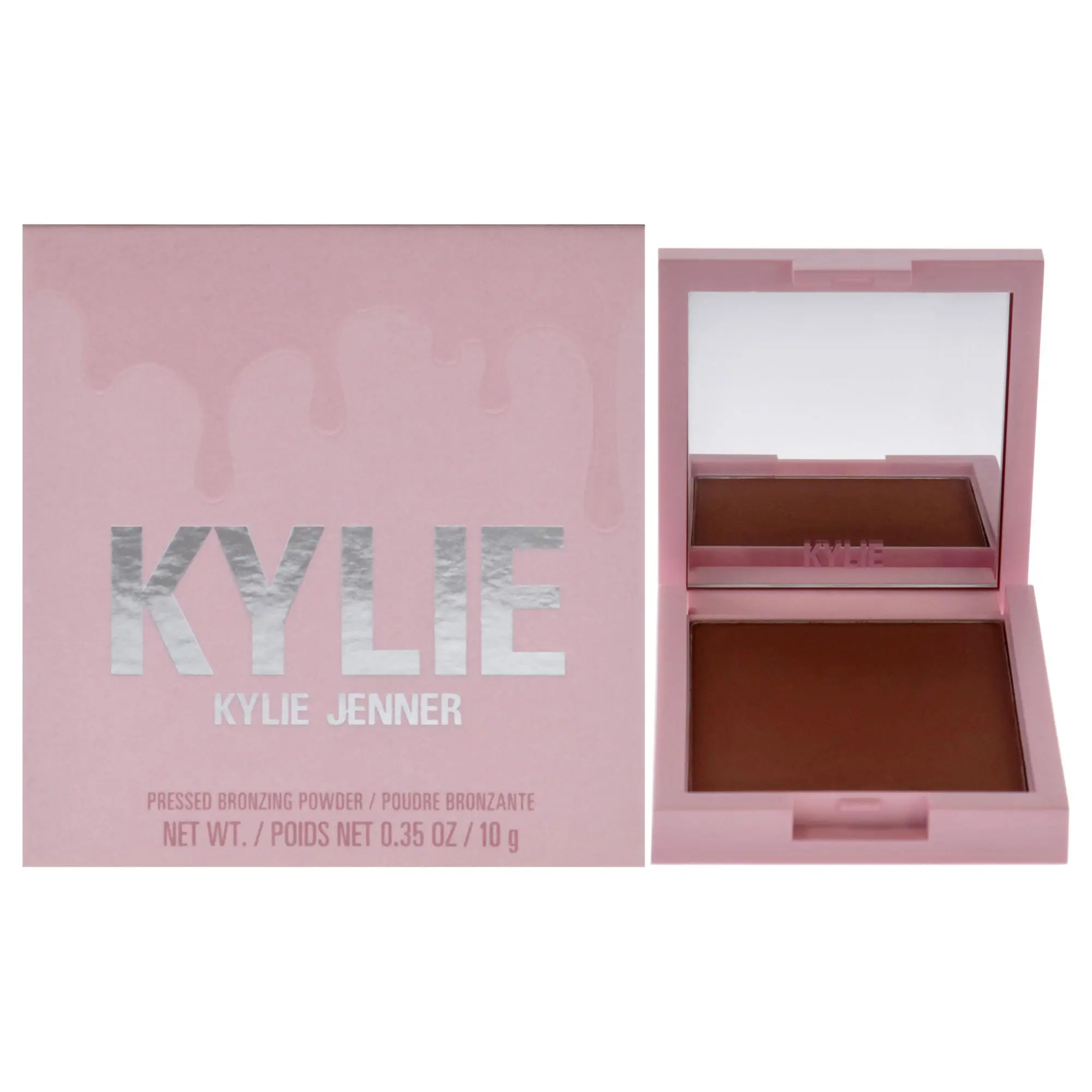 Kylie Cosmetics Pressed Bronzing Powder Makeup - 400 Tanned Shade, Women's Face Makeup Compact, 0.35 oz Bronzed Glow Single Unit Bronzer