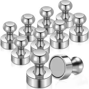 12Pack Fridge Magnets, Push Pin Magnets, Small Strong Neodymium Rare Earth Magnets for Whiteboard Refrigerator, Kitchen, Home