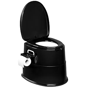 VINGLI Portable Toilet | Indoor Outdoor Commode w/Detachable Inner Bucket & Removable Paper Holder, Lightweight & Compact for Camping, Boat, Van, Emergency Use VINGLI Portable Toilet | Indoor Outdoor Commode w/Detachable Inner Bucket & Removable Paper Holder, Lightweight & Compact for Camping, Boat, Van, Emergency Use