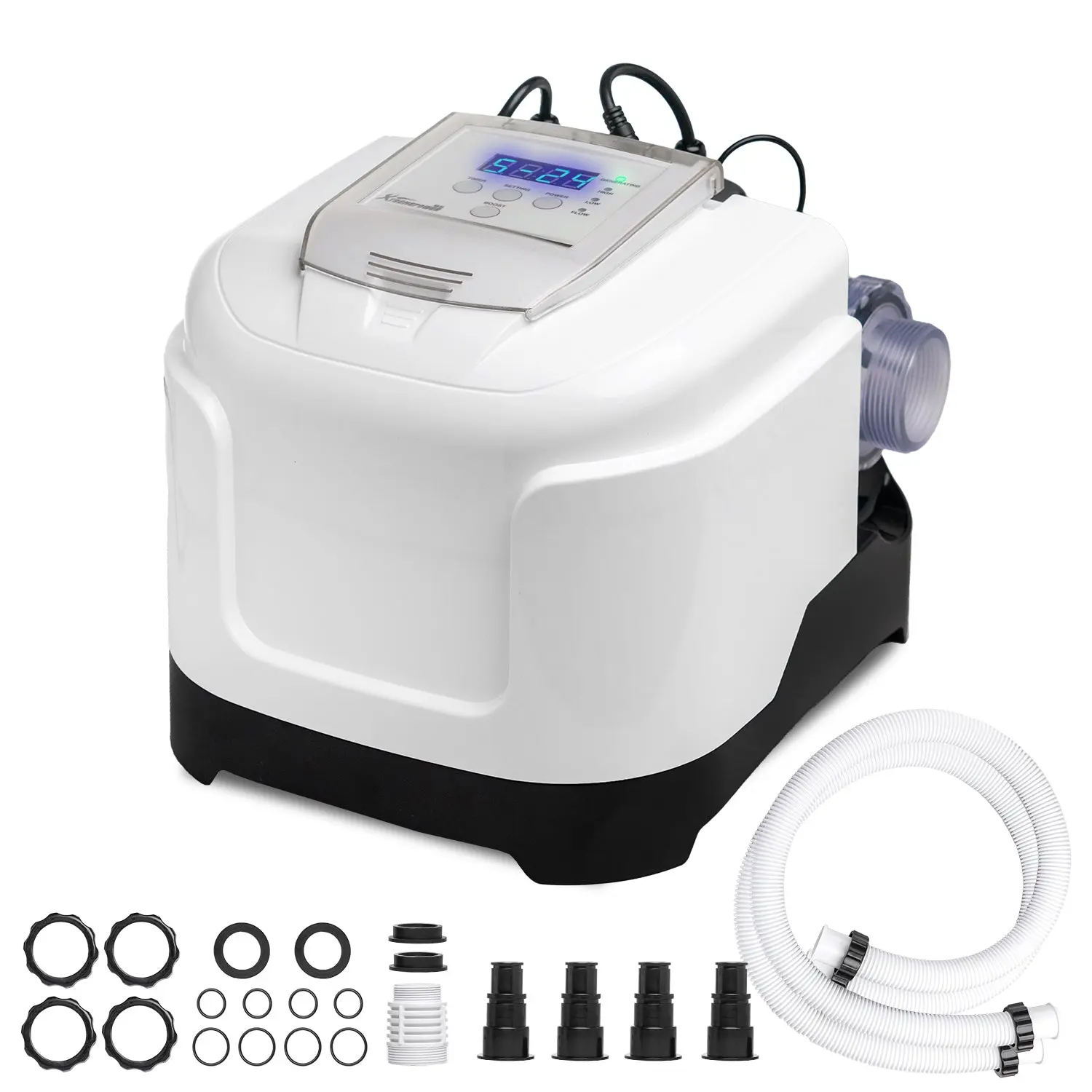 XtremepowerUS Saltwater Pool Chlorine System - E.C.O Salt Cell Generator for 15,000-Gal Above Ground Swimming Pools, Pool Cleaning Chlorine