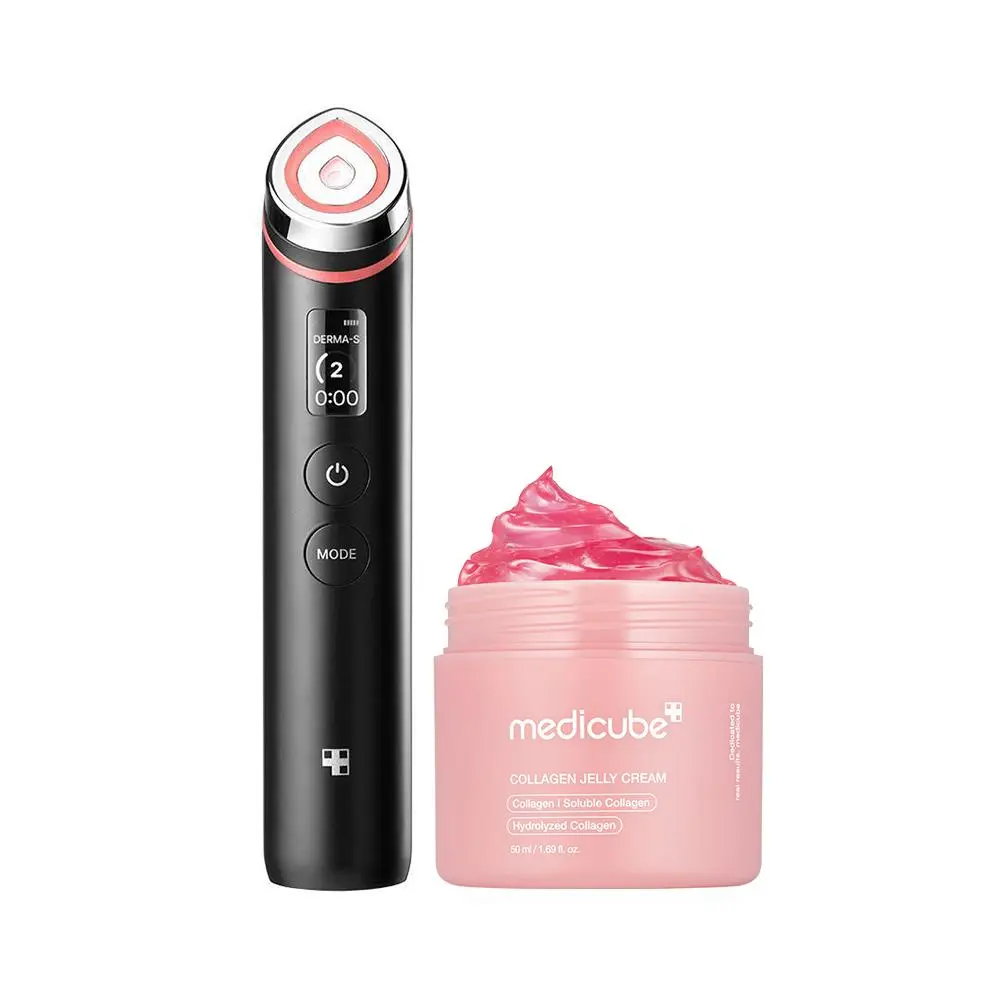 [medicube] 310M Celebrity Glass Skin DuoㅣBooster Pro Korea's No.1 Glass Glow Device + Collagen Jelly Cream OR Deep Vita C Cream