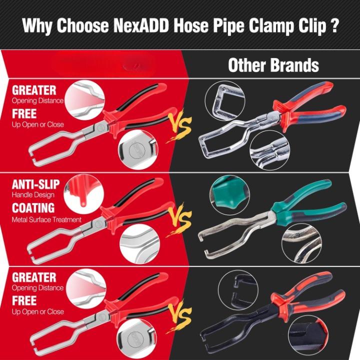 THE WELL KEPT Electrical Disconnect Pliers Set 5-Piece for Automotive Fuel Line & Hose Removal Tools 9" Filter Caliper Clamp Clip Release Kit 80° Disconnect Set with Carry Case