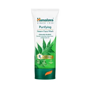 Himalaya Purifying Neem Face Wash, Normal to Oily Skin, Turmeric, Vegan, Cruelty Free, Soap and Paraben Free, Dermatologically Tested, SLS/SLES Free, 100 mL