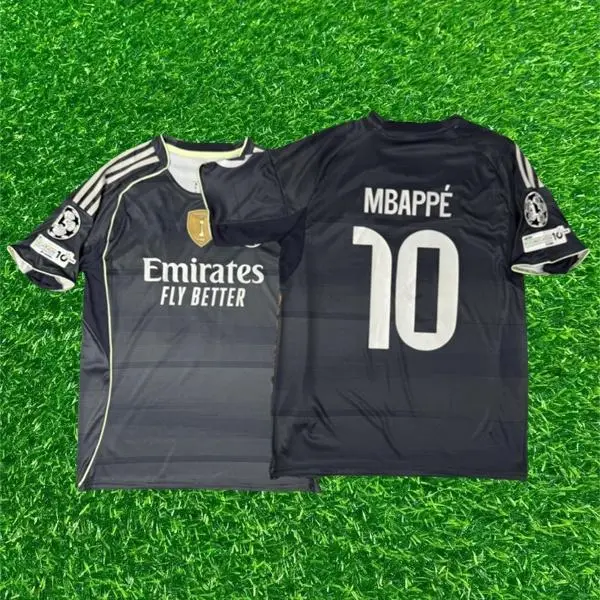 2526 Away Home Blue Short sleeved jersey No. 10 Mbappé soccer Jersey