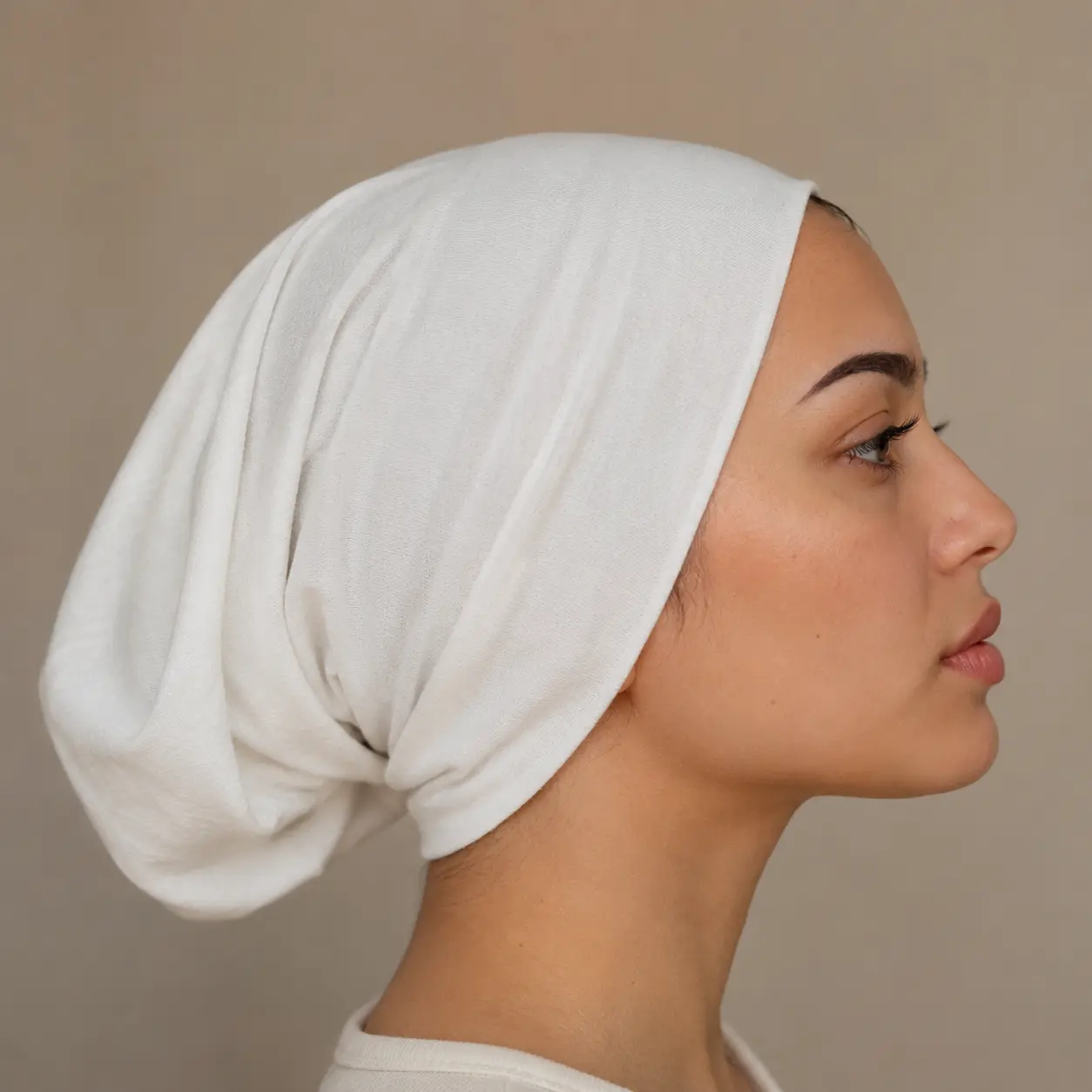 Muslim Women's 100% Breathable Cotton Hijab Underscarves - 1 Size Modest Pastel Undercaps, Fit & Safe, Machine Wash, Year-Round Use, Fawn/Gray for Formal Clothing Needs, One Size