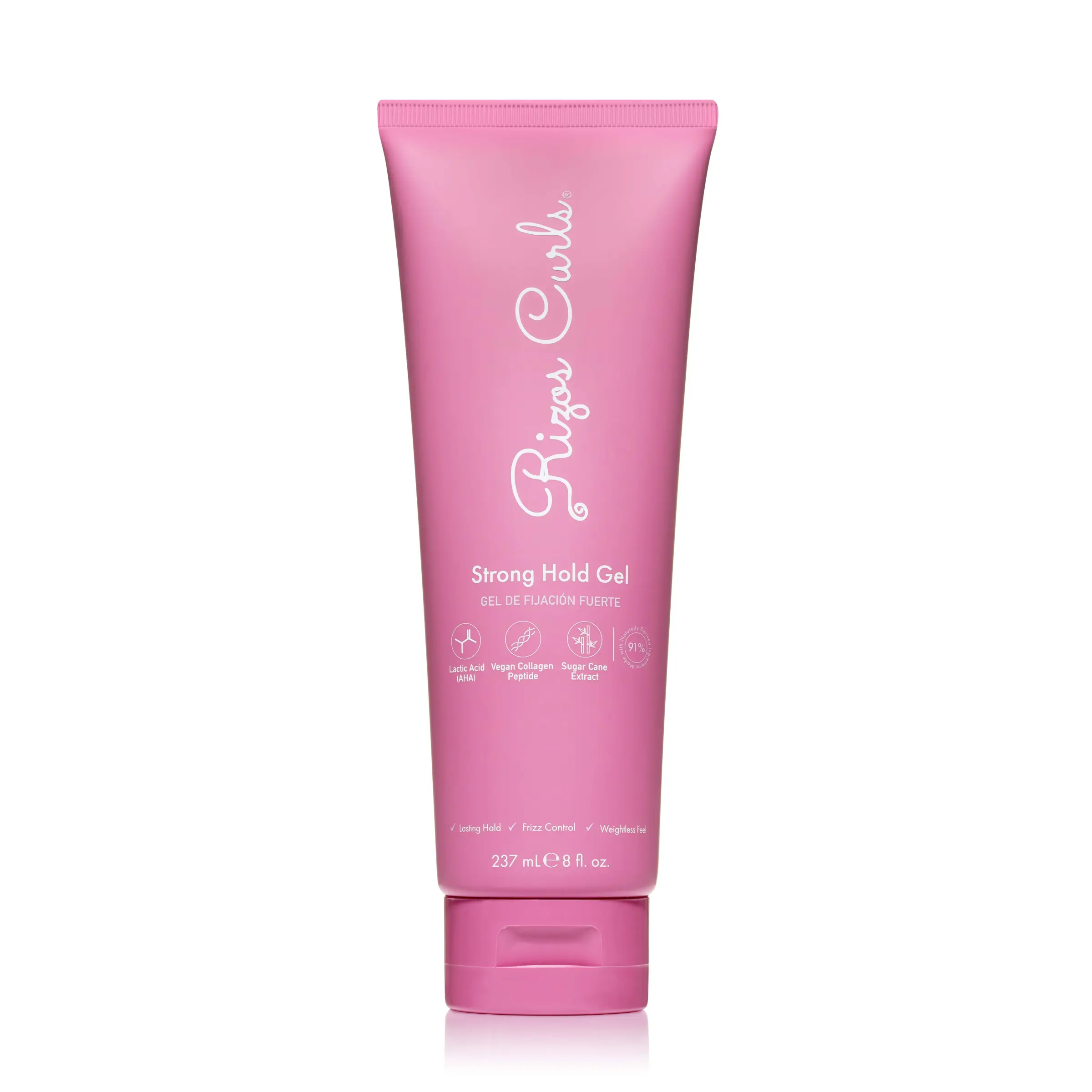 Rizos Curls Strong Hold Gel for flake-free, weightless hold, frizz control, enhanced definition & shine
