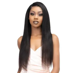 Janet Collection Melt 100% Virgin Human Hair NATURAL STRAIGHT Weave 3pcs + 4x5 HD Closure