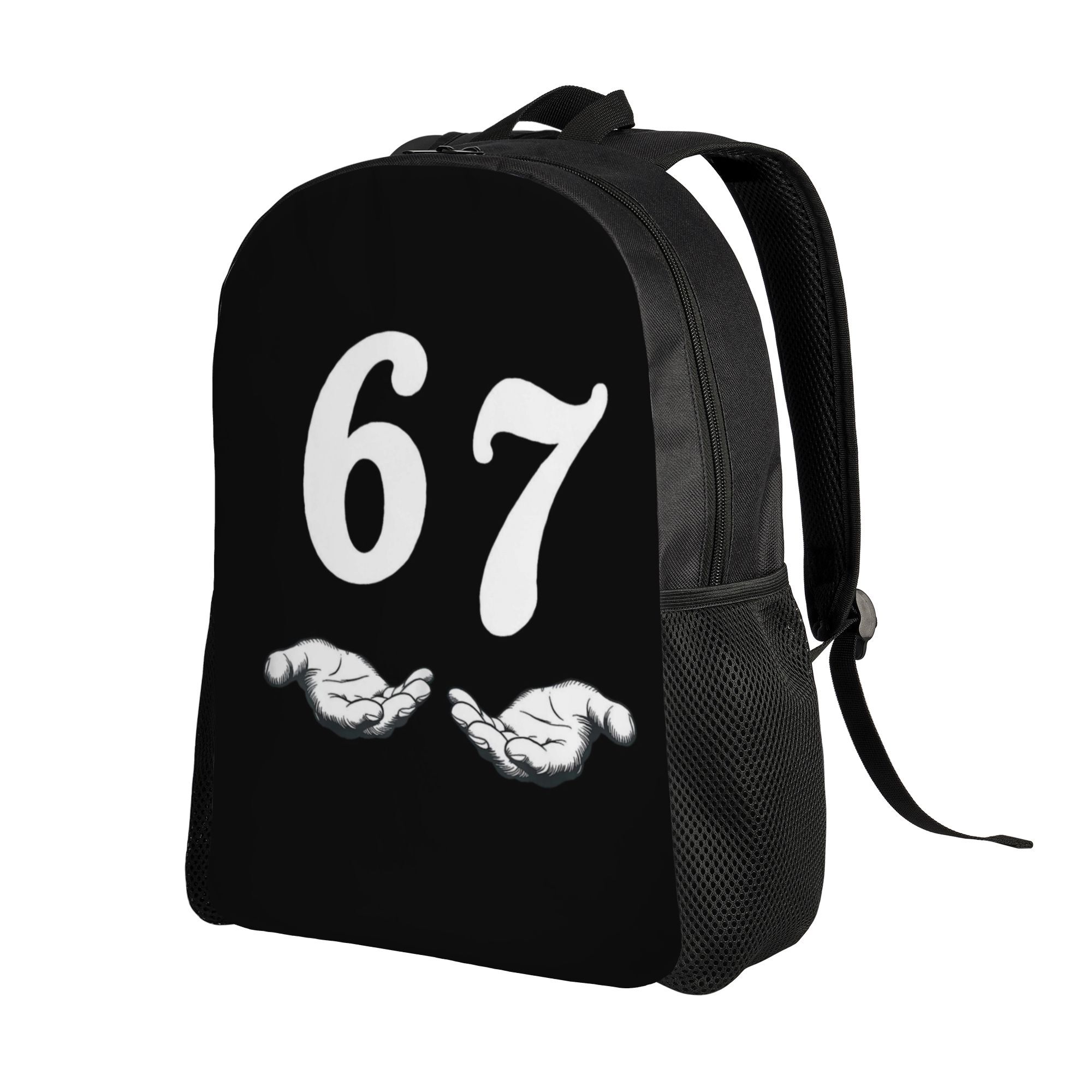 1pc 67 Meme & Six Seven Meme Backpack - Funny 67 Number Print School Bookbag, Large Capacity Rucksack Suitable for, Adults, Back to School, Travel, Daily Use - Lightweight & Machine Washable, for Teenager
