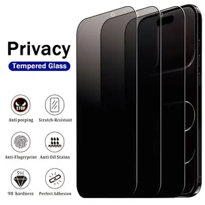 Tempered Glass Screen Protector for iPhone 16/15/14 Pro Max Samsung S24 series, Anti-Scratch, Privacy, Easy Install, Bubble Free, Durable, Cellphone Accessories