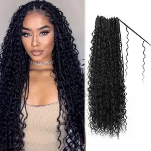 [Ashine] Bohemian Box Braids Crochet Hair Braiding Hair Bulk Extensions for Boho Braids natural dream hair bundles Pure Protein Fiber Close to Human Hair