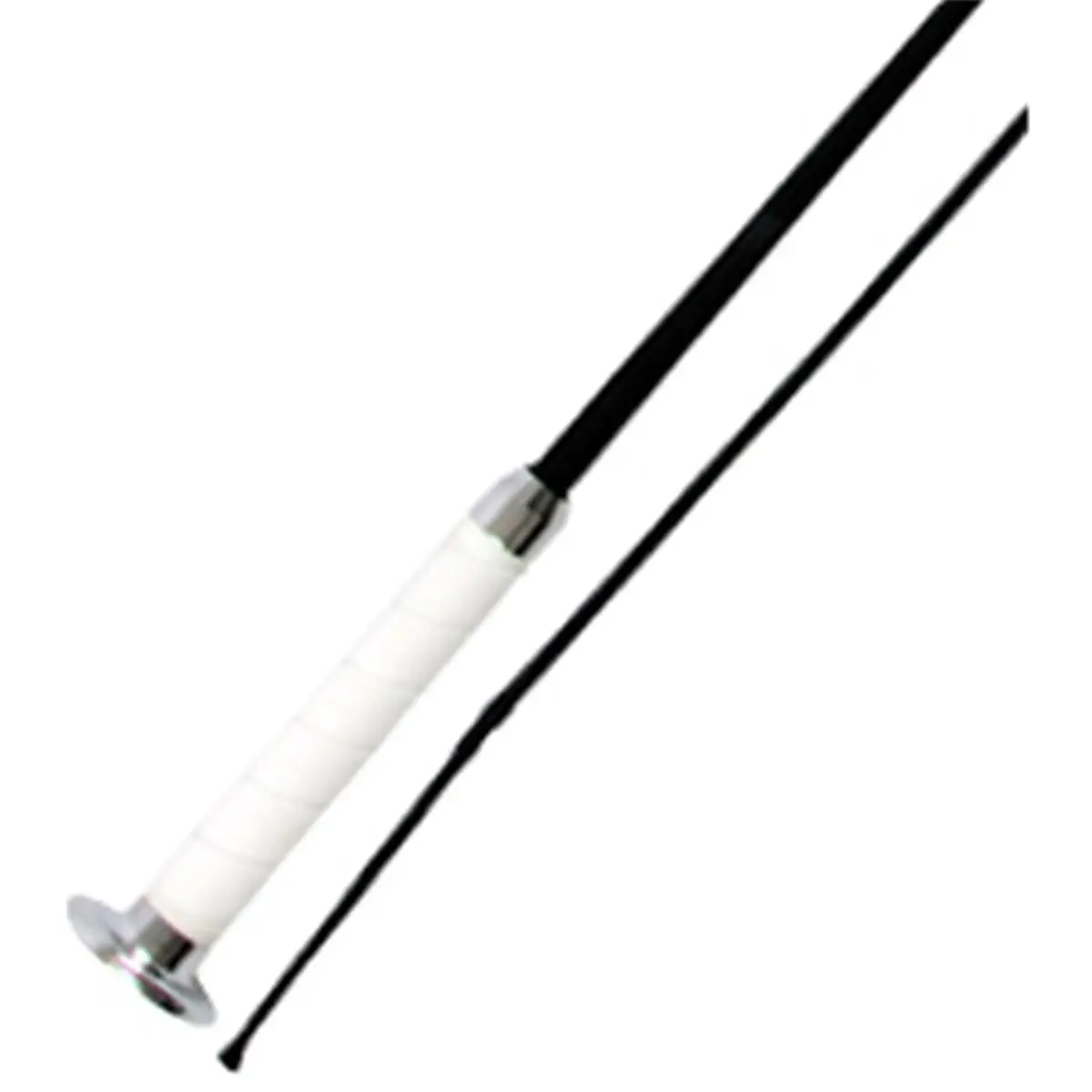 Jacks 1535-36 36 in. Dressage Whip with White Wrapped Grip Handle - Black