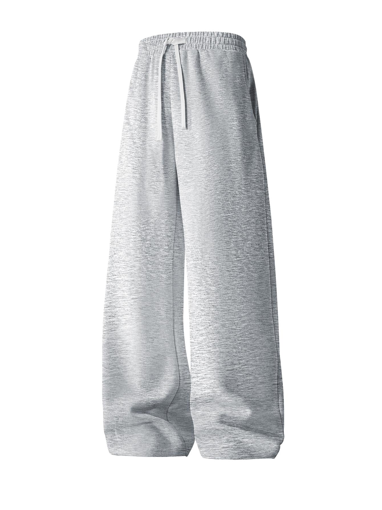 Men's Regular Fit Drawstring Casual Pants - Soft and slightly stretchy fabric, comfortable and breathable, drawstring waist adjustment, solid color, perfect for outdoor sports and fitness activities in spring and summer