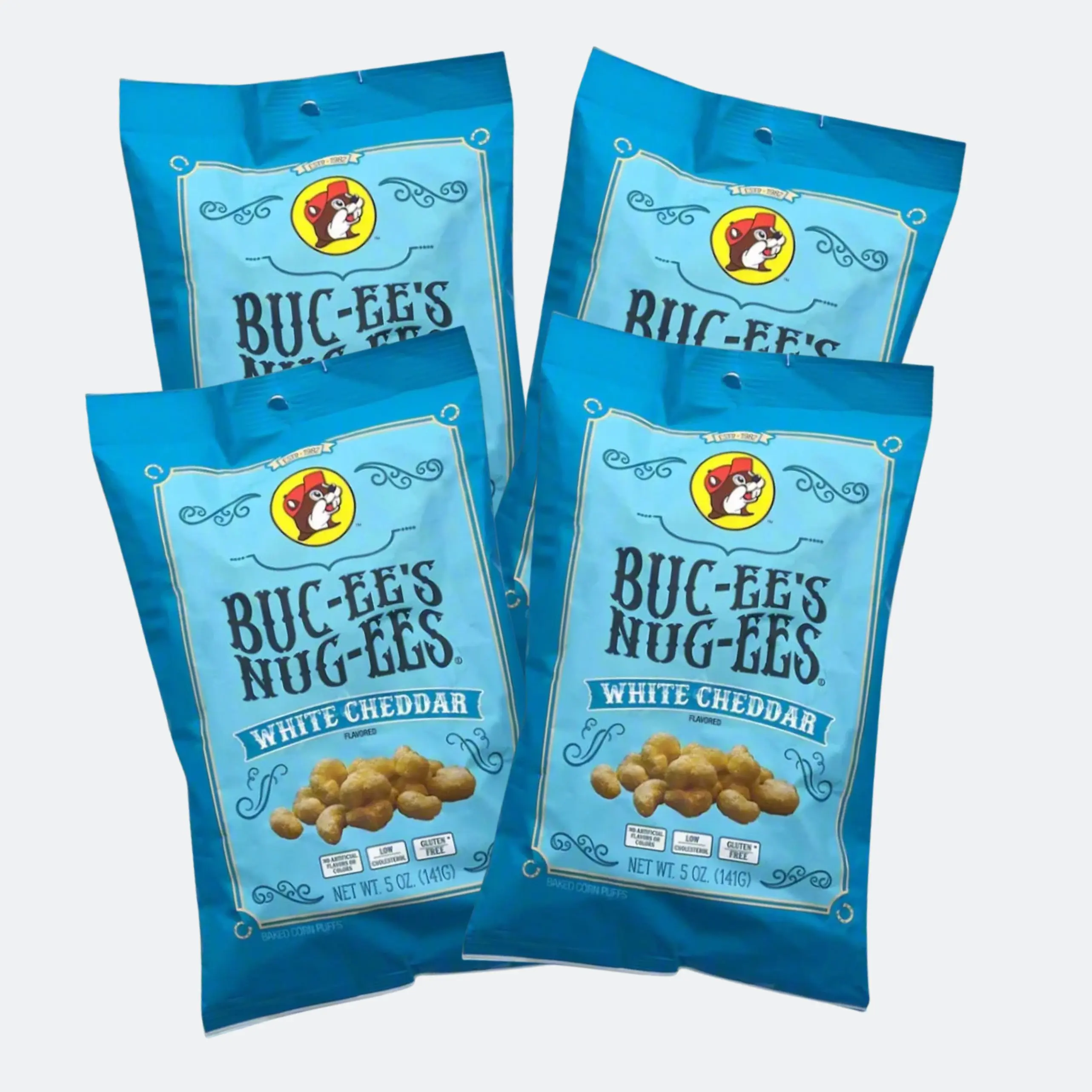 Buc-ee's Nug-ees White Cheddar Bites - Crunchy, Creamy, Rich Flavor Snack by Howdy Bitez, Quality Ingredients, Party Snack, Non-Artificial Cheese Chip