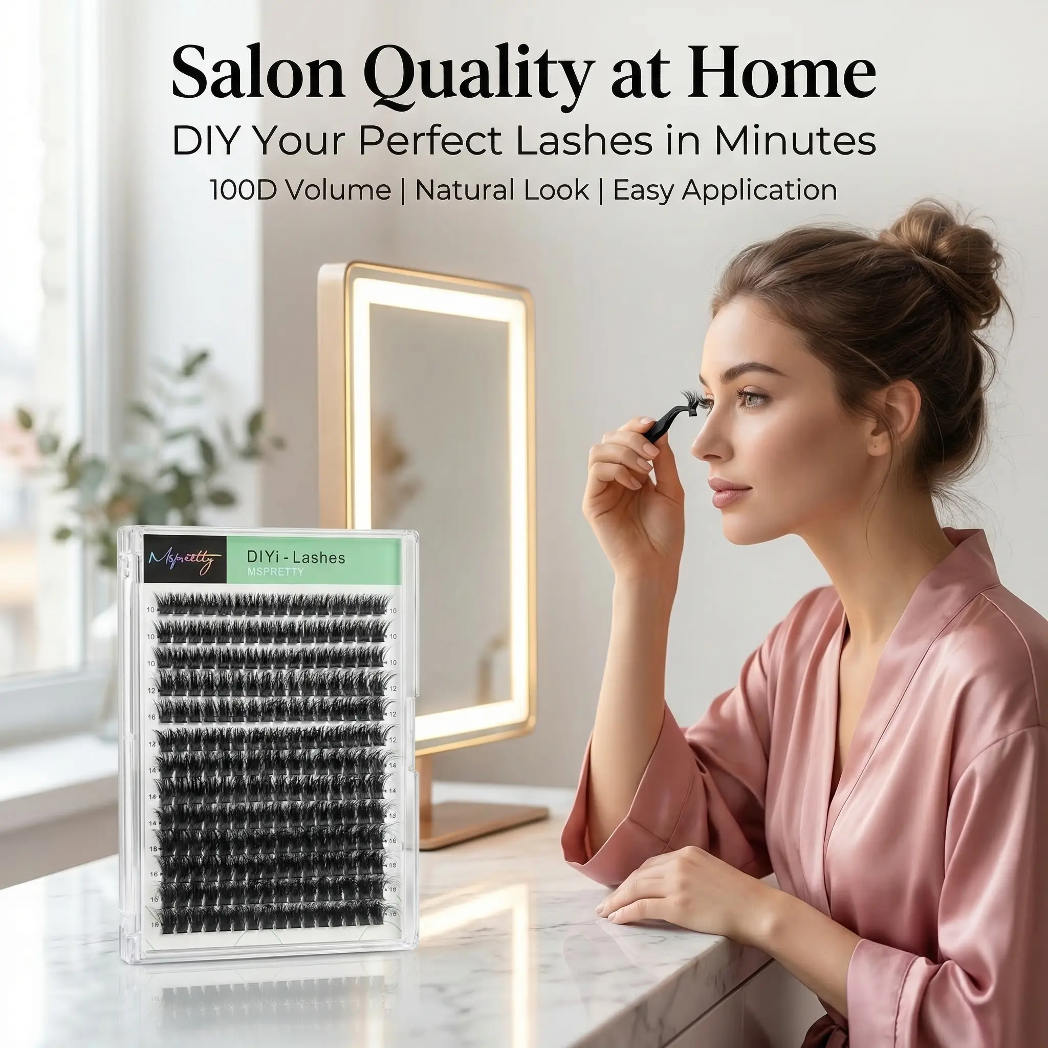 100D fullfy lashes drametic looking soft band Eyelashes Makeup Eyelashes Makeup Cosmetic Eyelash Extensions Eyelashes Extensions Mspretty, Cosmetic False Lashes