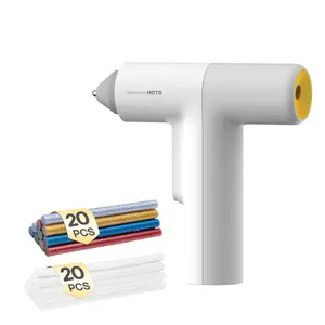 HOTO Electric Hot Glue Gun - 30s Preheat, Wireless/Wired Dual Mode, Anti-Drip for Home & Craft Projects Cordless